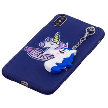 Cargar imagen en el visor de la galería, Funda para iPhone - Unicornio con llavero
