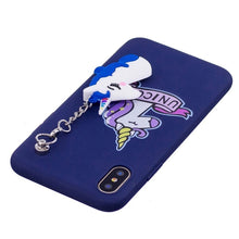 Cargar imagen en el visor de la galería, Funda para iPhone - Unicornio con llavero
